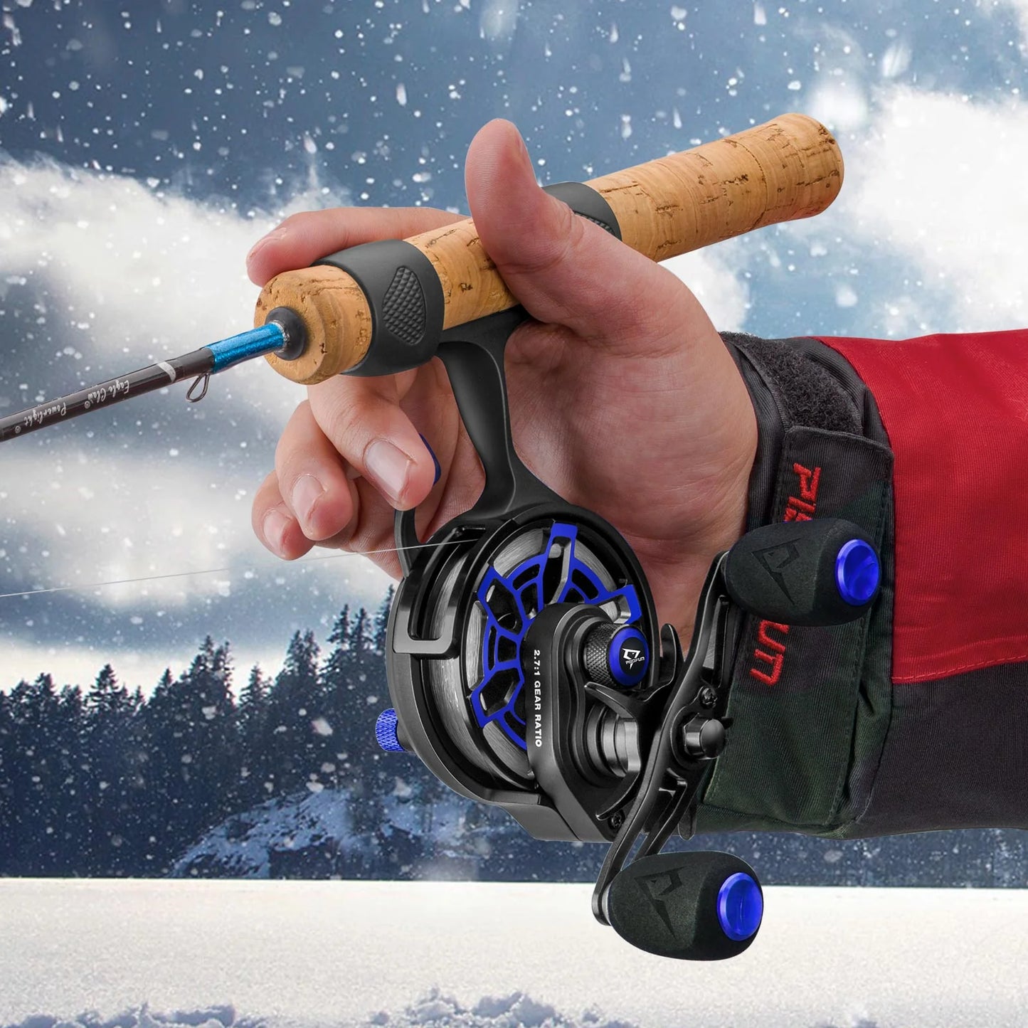 Piscifun ICX Frost Carbon Ice Fishing Reel, Magnetic Drop System,Large Spool Diameter