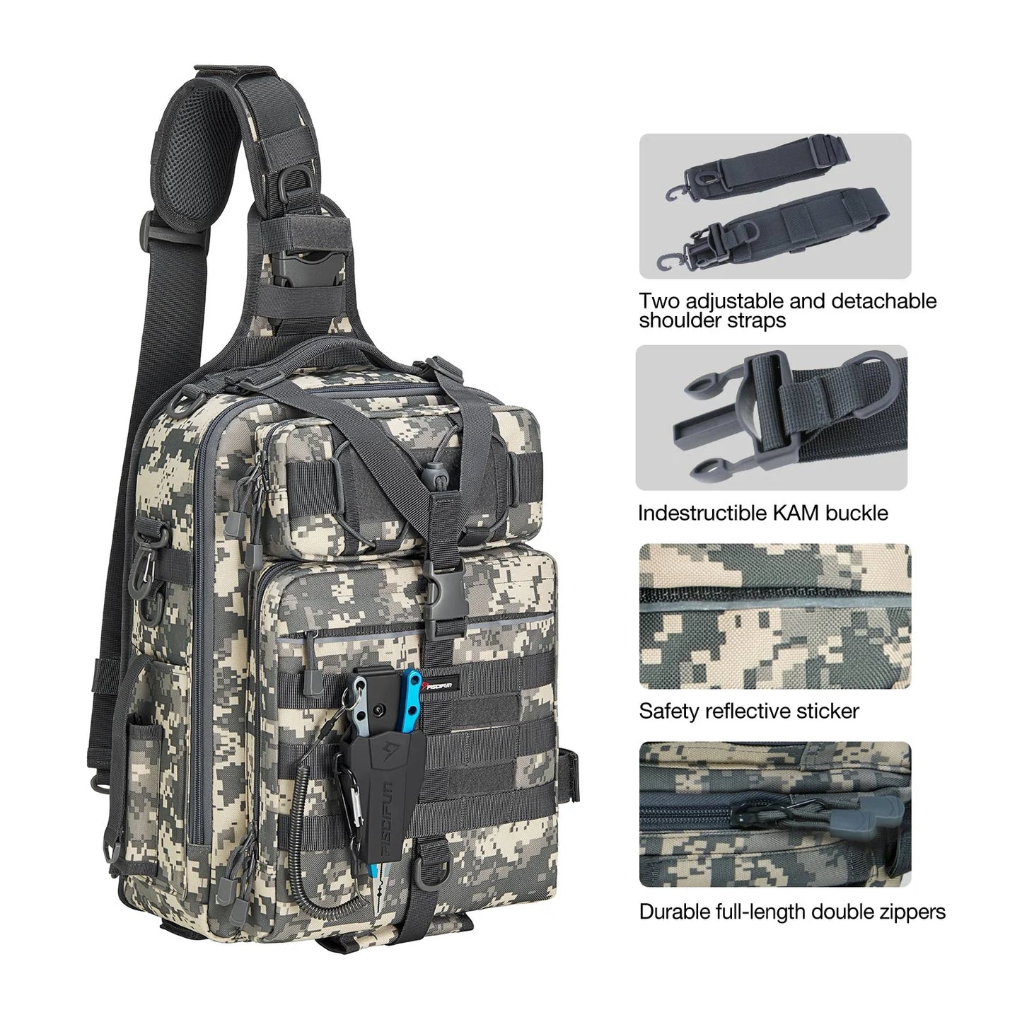 Piscifun® Outdoor Tackle Bag For Fishing Hiking Camping Cycling