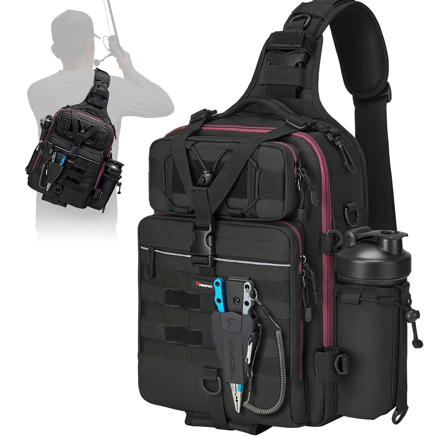 Piscifun® Outdoor Tackle Bag For Fishing Hiking Camping Cycling