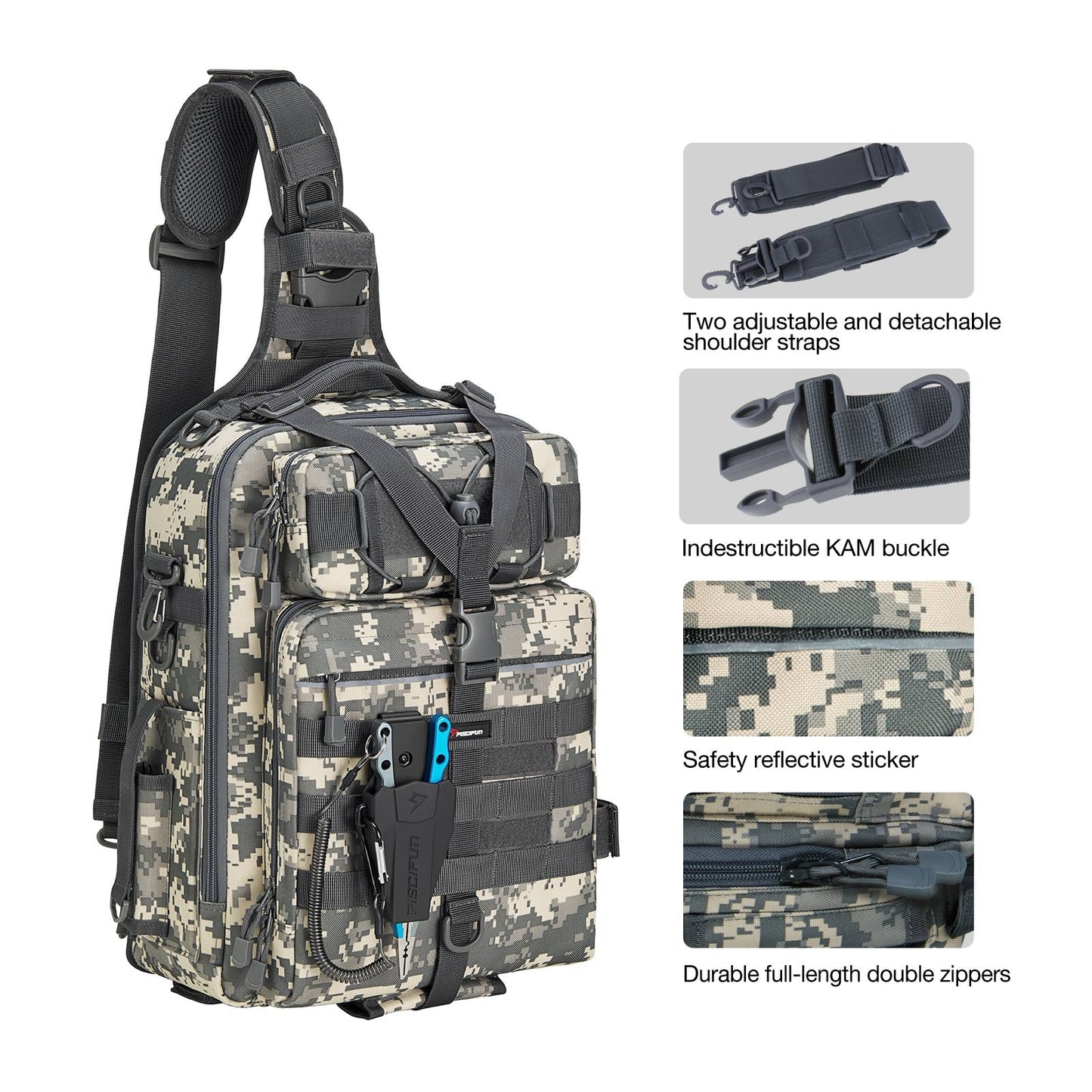 Piscifun® Outdoor Tackle Bag For Fishing Hiking Camping