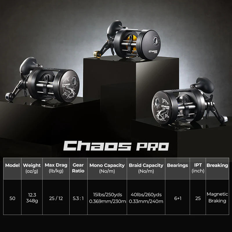 Piscifun® Chaos Pro CNC Baitcasting Reel Freshwater Fishing