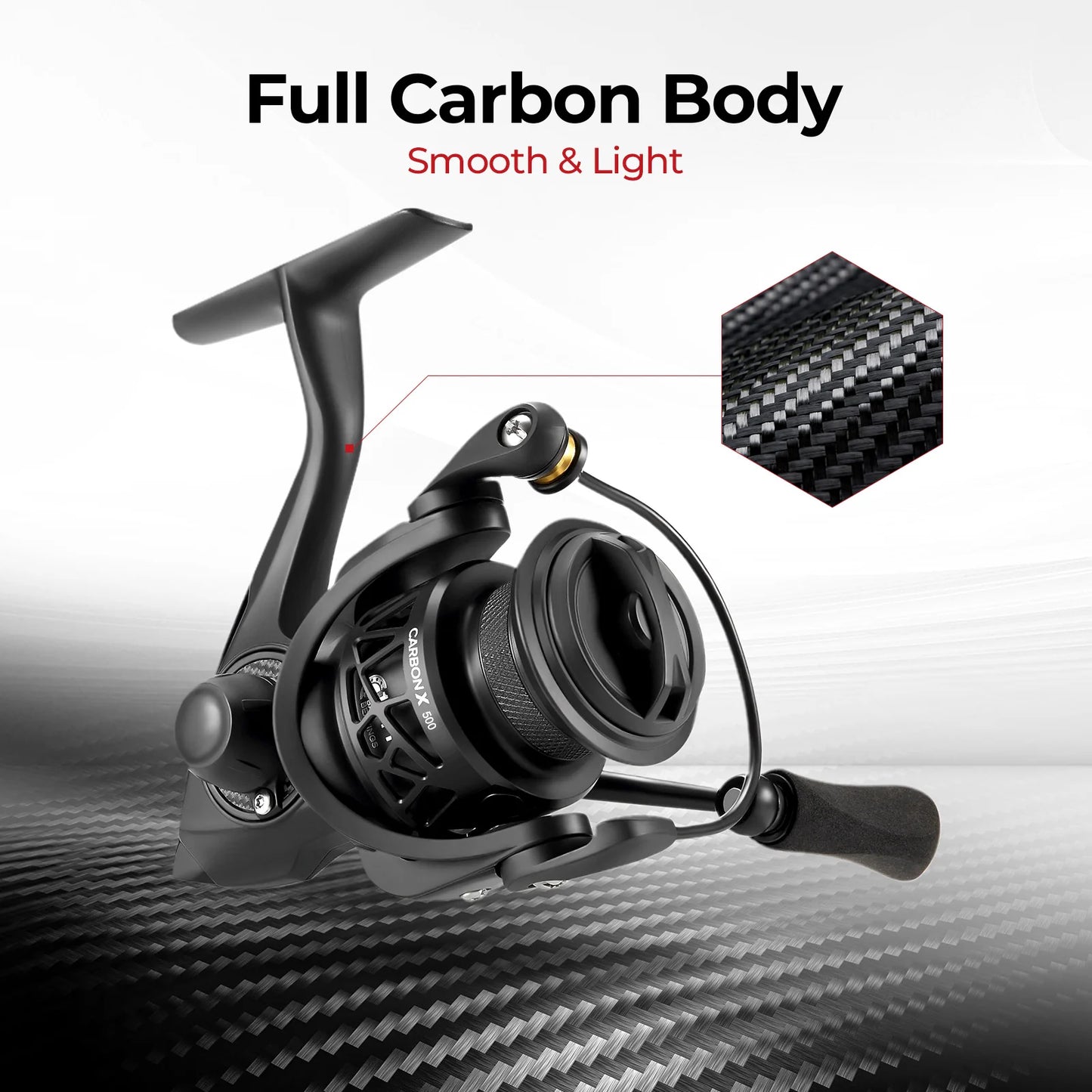 Piscifun® Carbon X Spinning Reel Size 500 1000 for Ice Fishing
