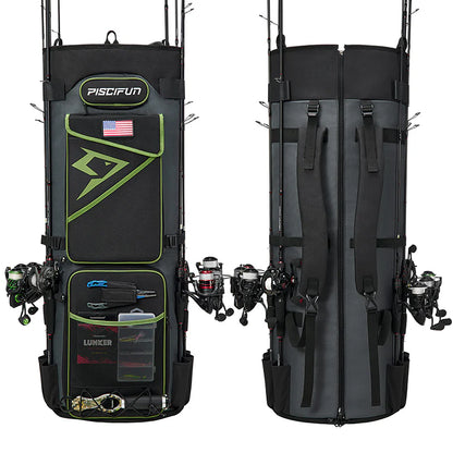 Piscifun Fishing Rod Case Bag Holds 8 Rods & Reels, 100L Large Storage