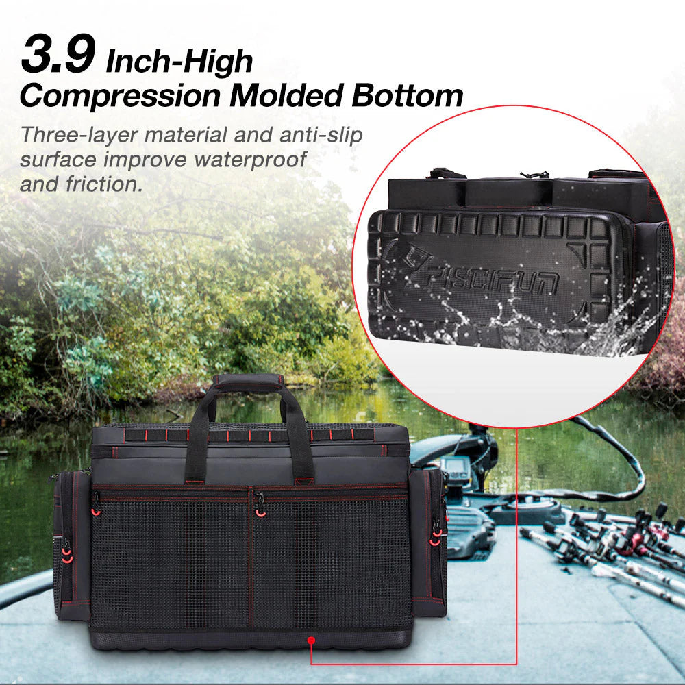 Piscifun® Travel Pro Fishing Tackle Bag with 4 Trays