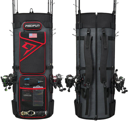 Piscifun Fishing Rod Case Bag Holds 8 Rods & Reels, 100L Large Storage Sale