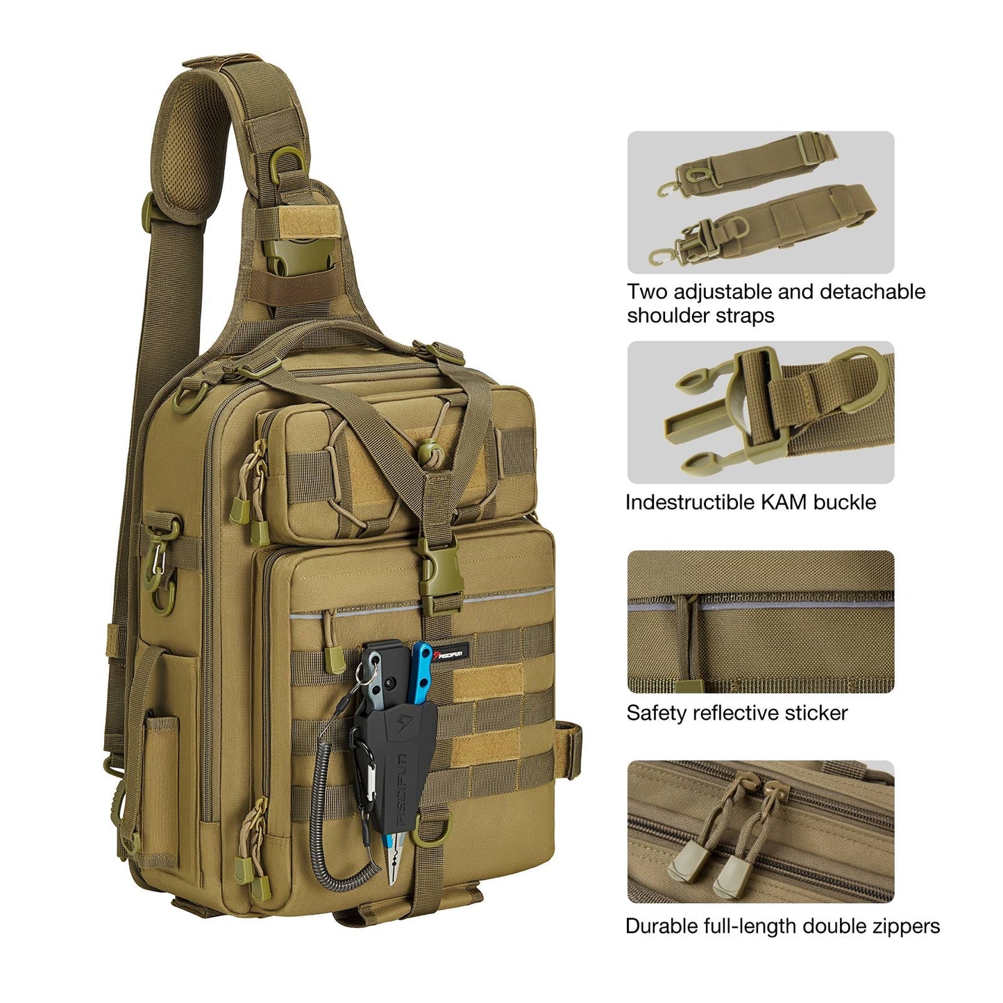 Piscifun® Outdoor Tackle Bag For Fishing Hiking Camping Cycling