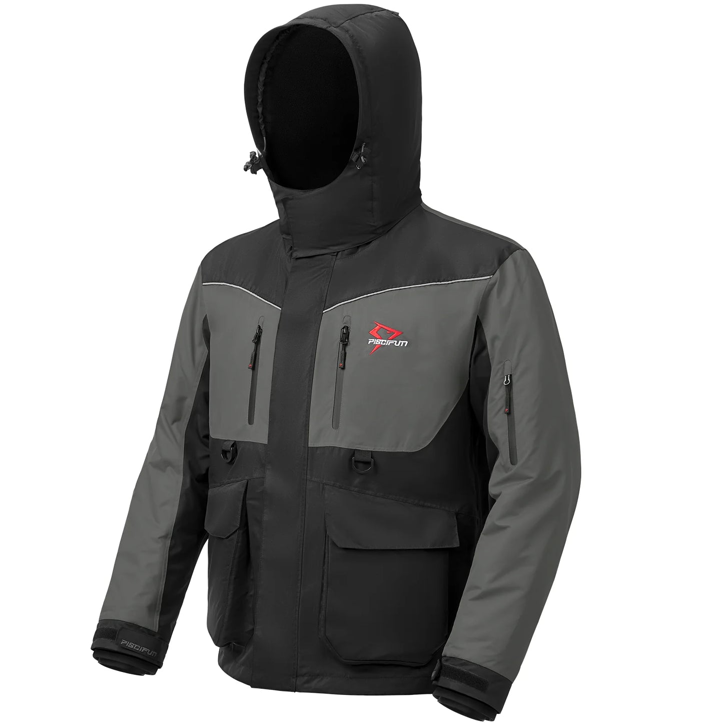 Piscifun Ice Fishing Suit,3 in 1 Jacket,Waterproof Fishing Bib With Flotation Technology