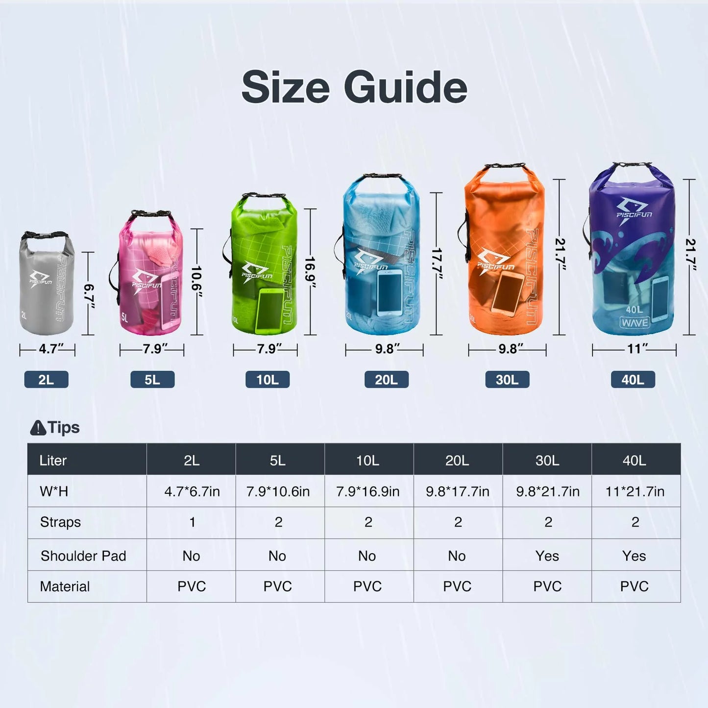 Piscifun® Waterproof Dry Bag with Phone Case Sale