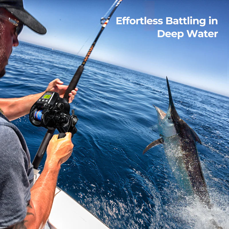 Piscifun® Kraken Electric Reel and Saltflow Rod Combo for Saltwater fishing