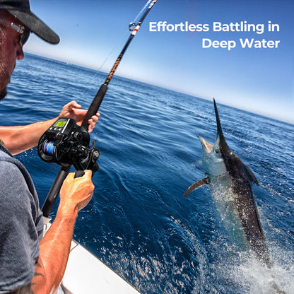 Piscifun® Kraken Electric Reel and Saltflow Rod Combo for Saltwater fishing