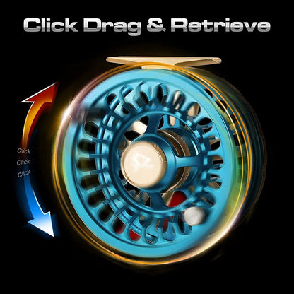 Piscifun® Platte Pro Fly Reel with Full-Sized Drag Knob,  Large Arbor & Fully Sealed Fly Fishing Reel for Freshwater & Saltwater