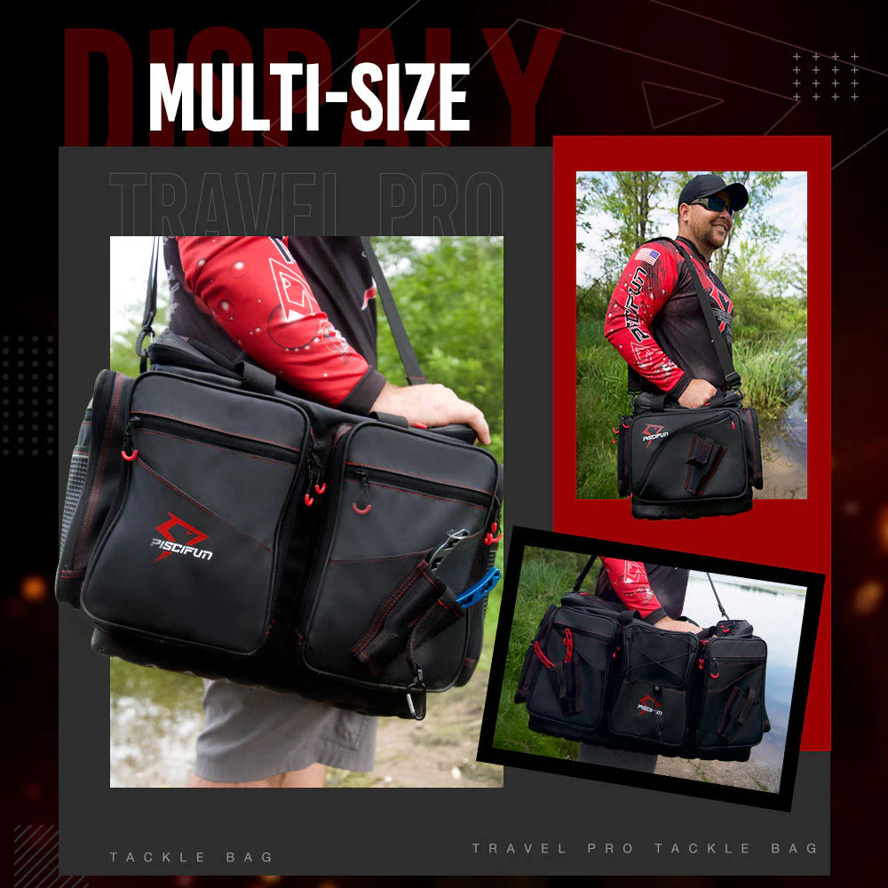 Piscifun® Travel Pro Fishing Tackle Bag with 4 Trays