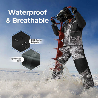 Piscifun Ice Fishing Insulated Bibs, Waterproof Fishing Bib