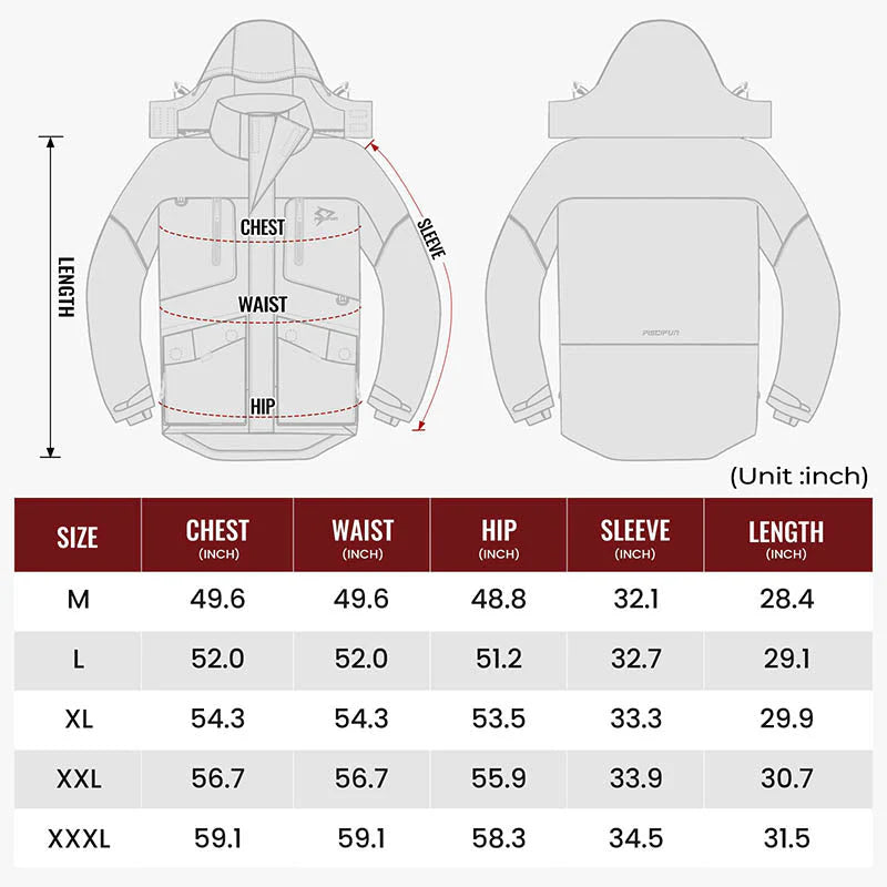 Piscifun Ice Fishing Insulated Jacket Waterproof