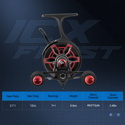 Piscifun ICX Frost Carbon Ice Fishing Reel, Magnetic Drop System,Large Spool Diameter
