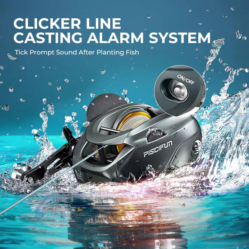 Piscifun® Alijoz 400 Saltwater Freshwater Baitcasting Reel With Bait Clicker