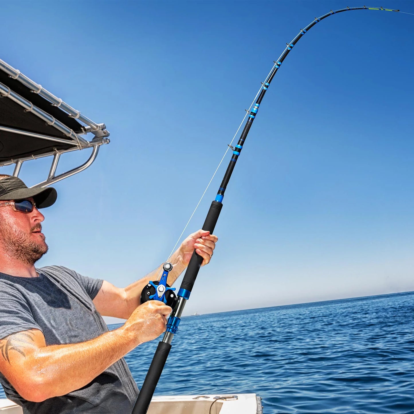 PISCIFUN® LED LumiCat Catfish Rods, 2 Piece Casting Rods