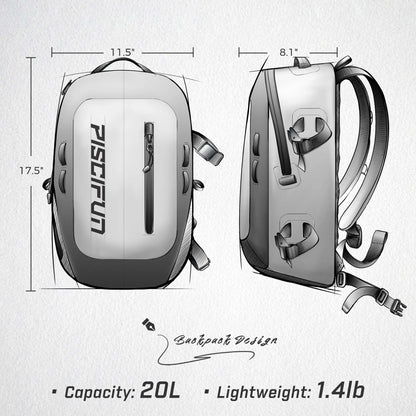 Piscifun Waterproof Backpack TPU Dry Bag  Waterproof Bag