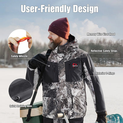 Piscifun Ice Fishing 3-in-1  Jacket Waterproof Fishing Jackets