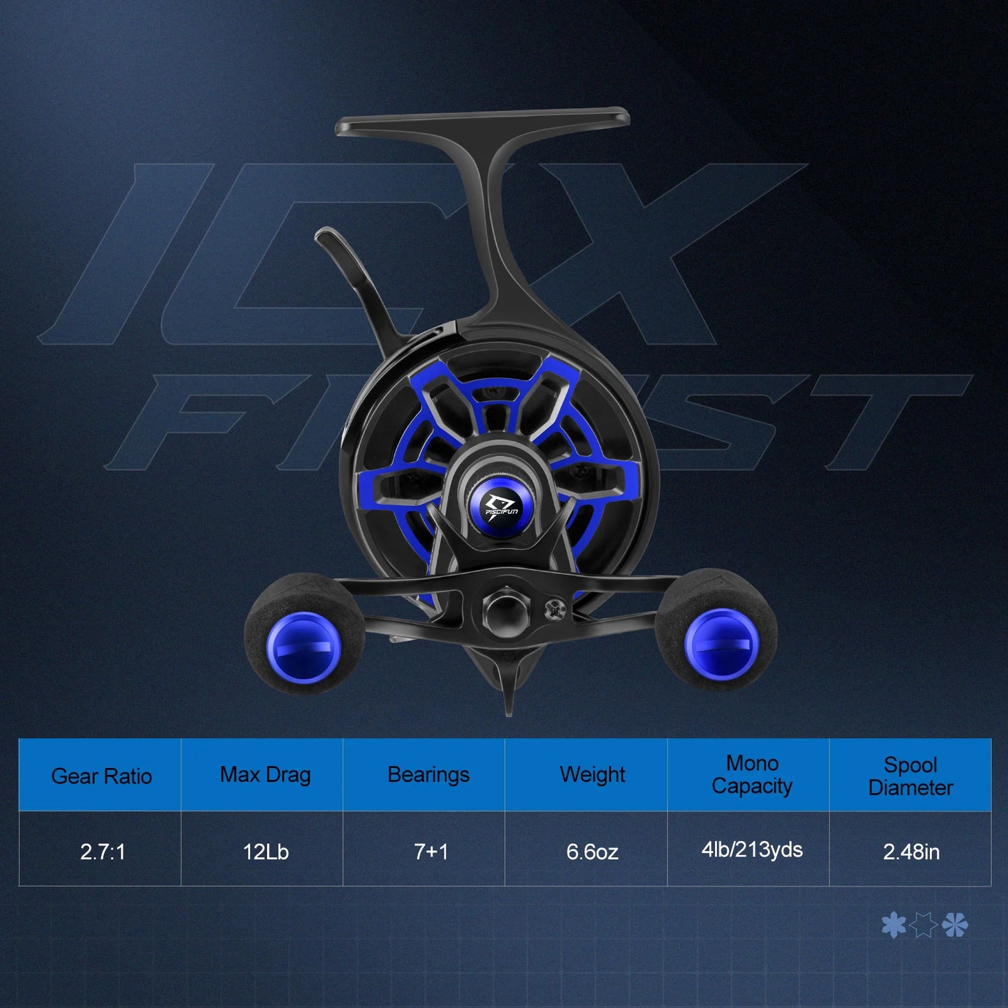 Piscifun ICX Frost Carbon Ice Fishing Reel, Magnetic Drop System,Large Spool Diameter