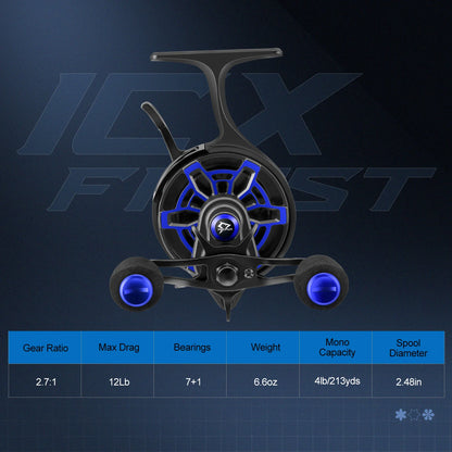 Piscifun ICX Frost Carbon Ice Fishing Reel, Magnetic Drop System,Large Spool Diameter