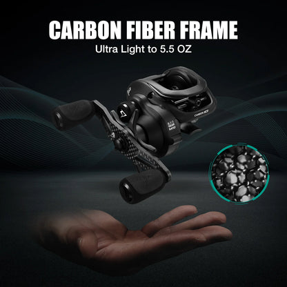Piscifun Carbon XCS Baitcasting Fishing Reel-Ultra Light to 5.5 oz, 8.1:1 Gear Ratio Casting Reel