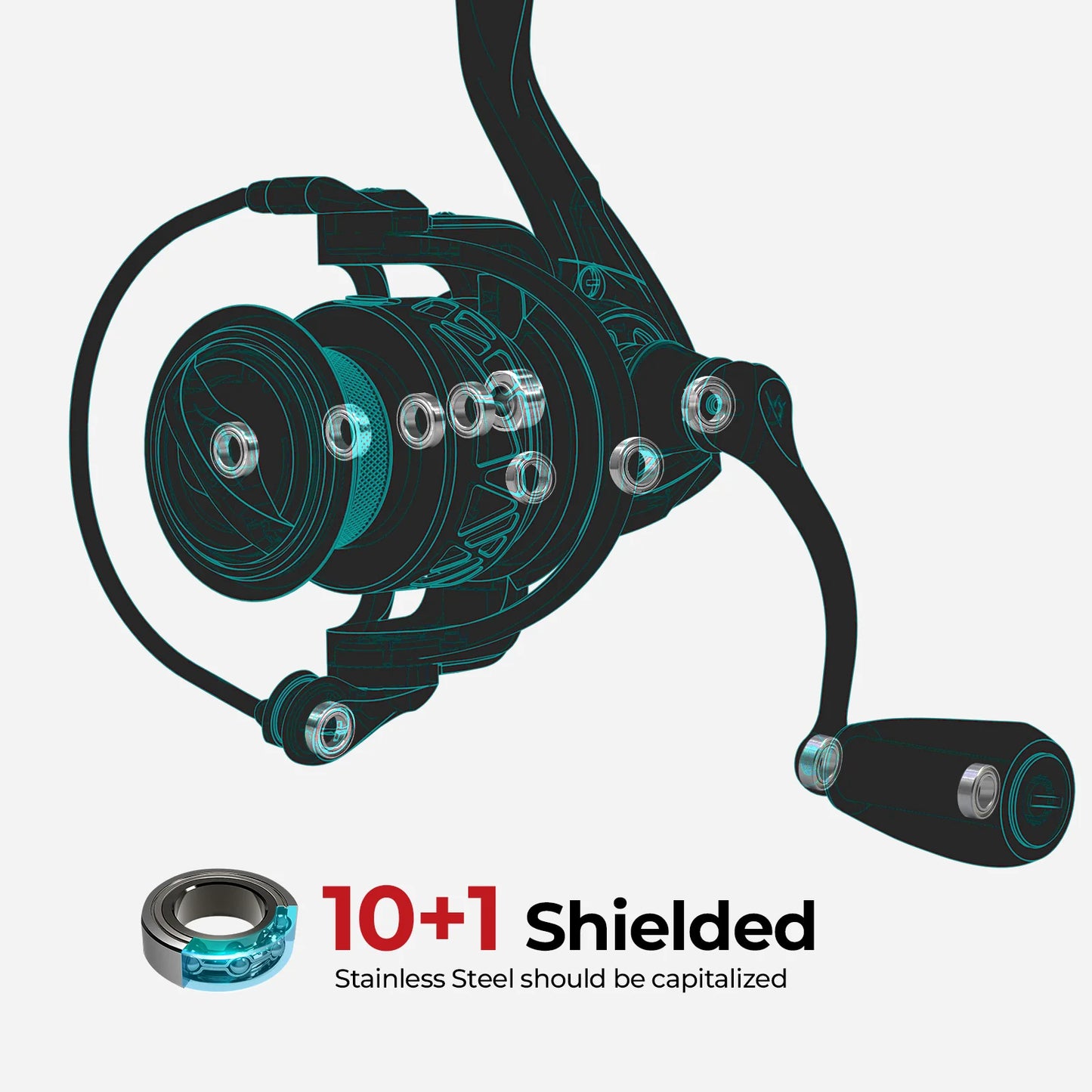 Piscifun® Carbon X Spinning Reel Size 500 1000 for Ice Fishing
