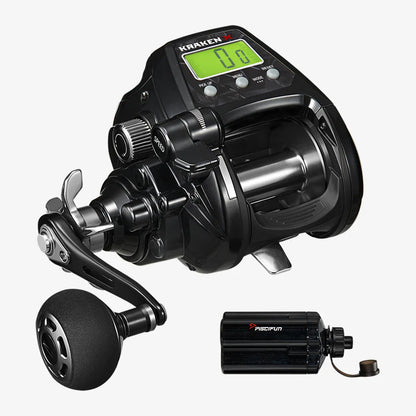 Piscifun® Kraken Electric Reel and Saltflow Boat Rod Combo for Saltwater Fishing