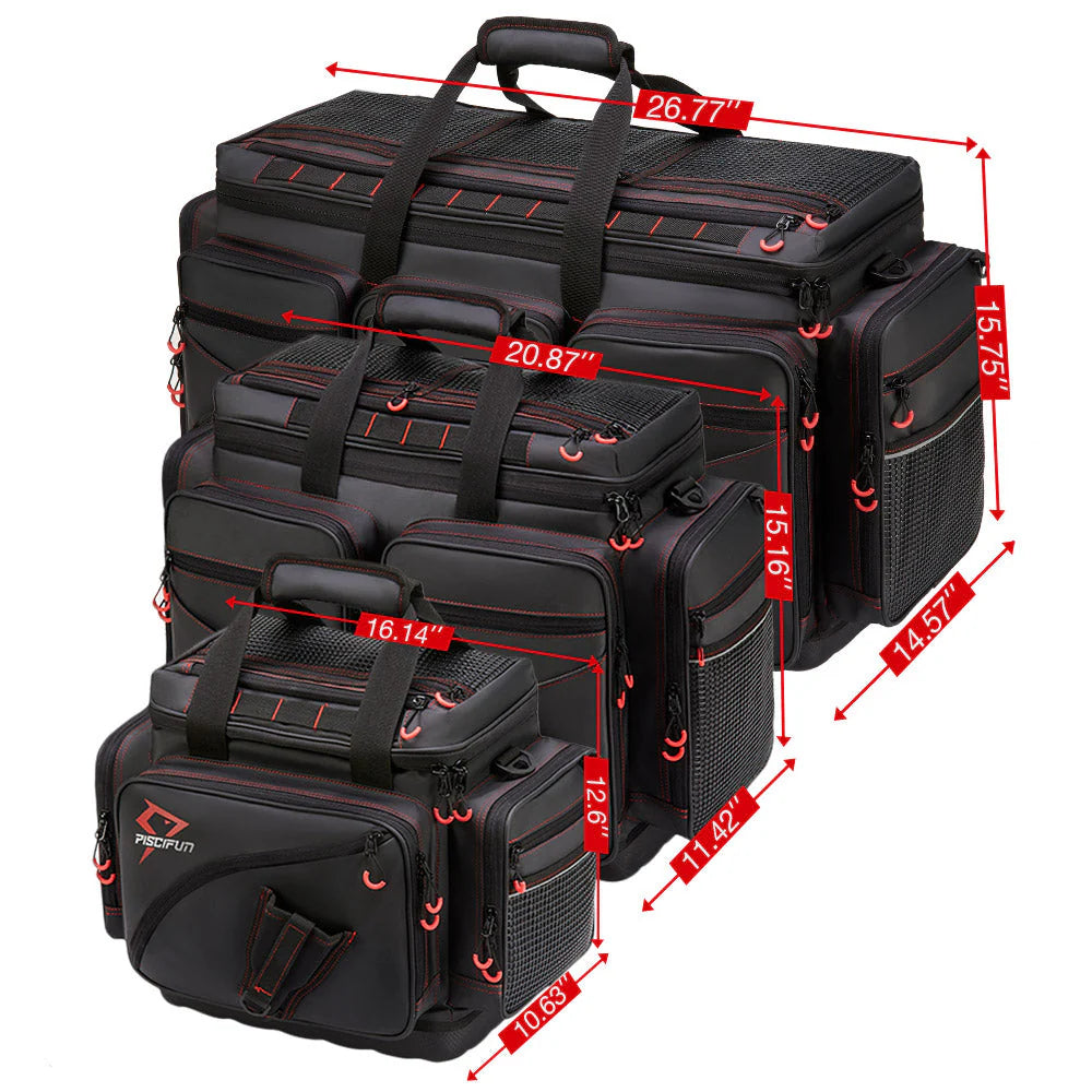 Piscifun® Travel Pro Fishing Tackle Bag with 4 Trays