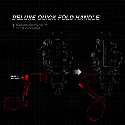 Piscifun® ICX 5 Ice Fishing Reel Quick Folding Handle