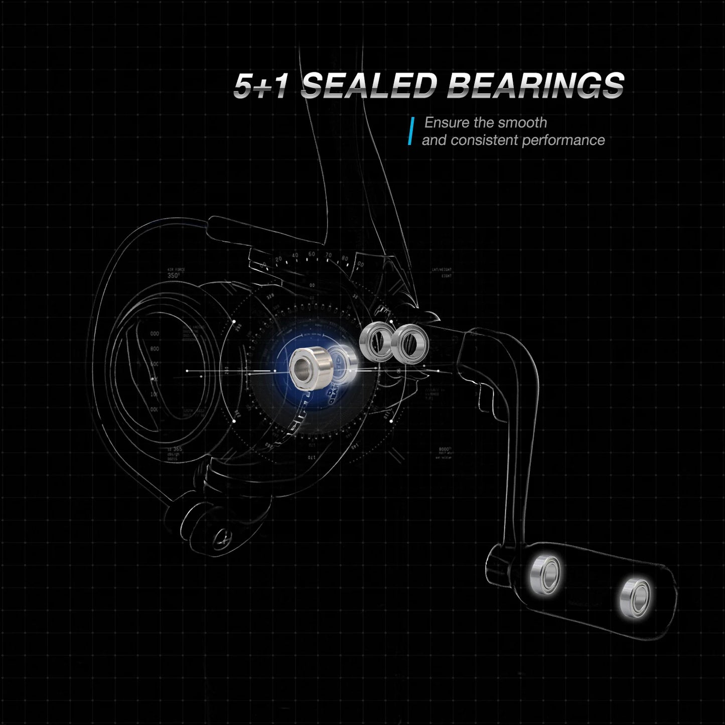 Piscifun® ICX 5 Ice Fishing Reel Quick Folding Handle