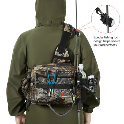 Piscifun® Sling Fishing Tackle Bag Outdoor Fishing Storage Pack