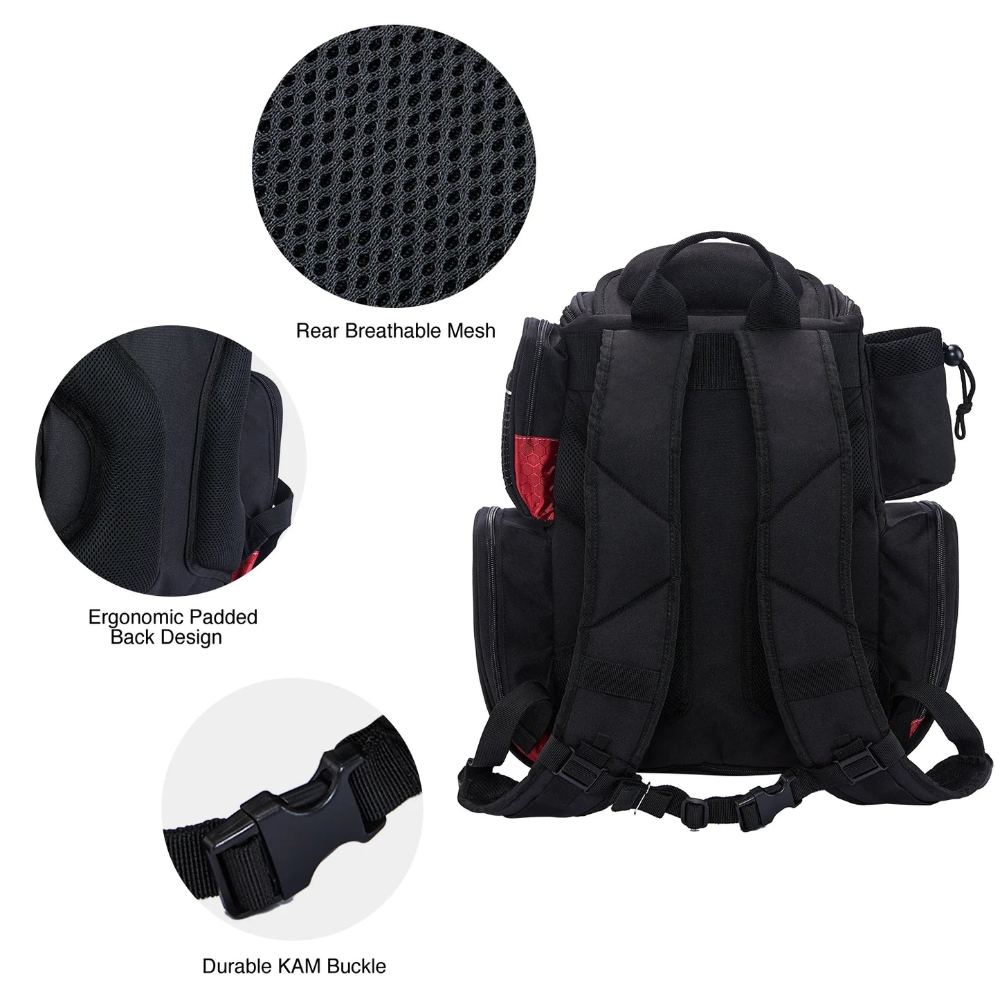 Piscifun® Fishing Tackle Backpack With 4 Trays Large Fishing Gear Bag