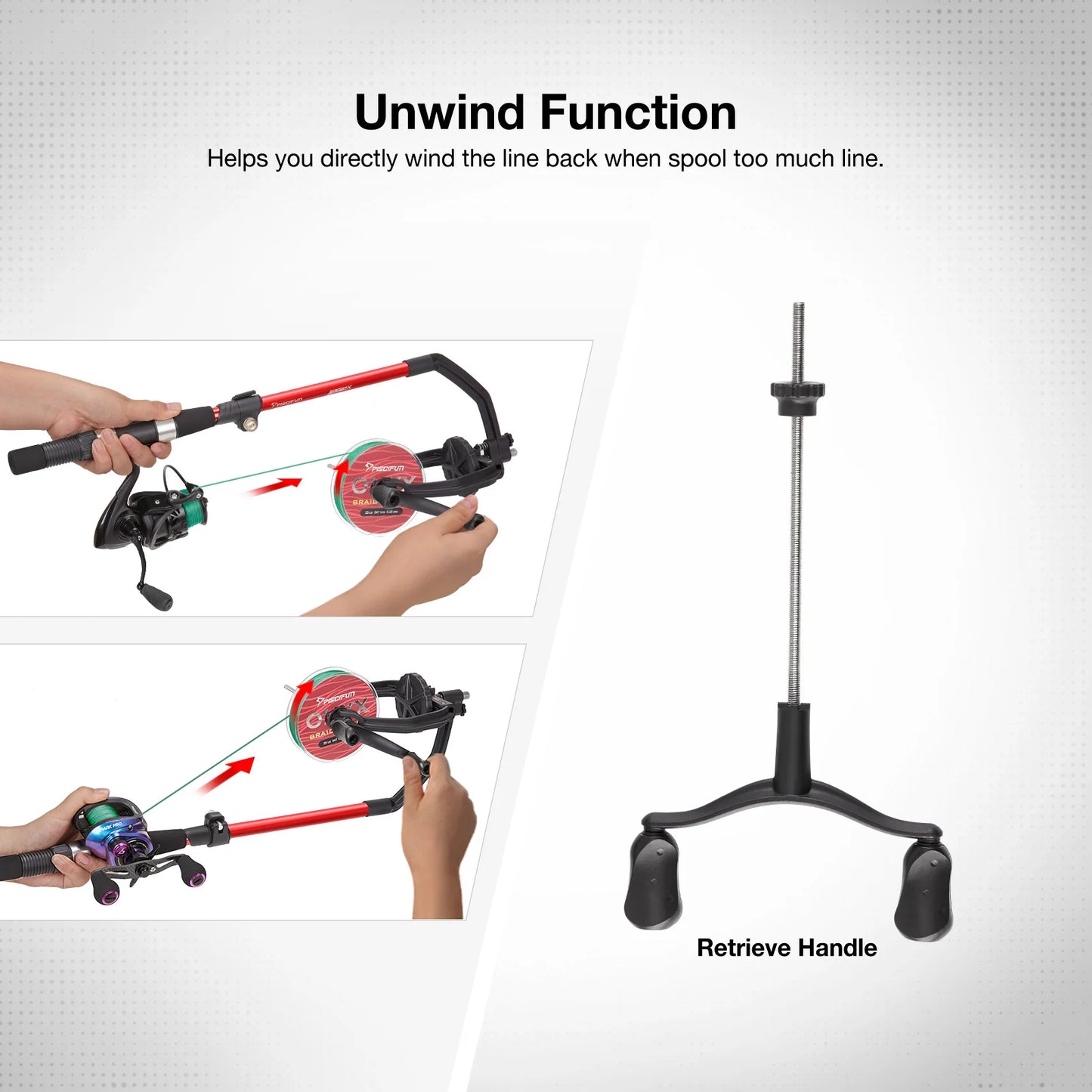 Piscifun® Speed X Fishing Line Spooler Machine with Unwinding Function