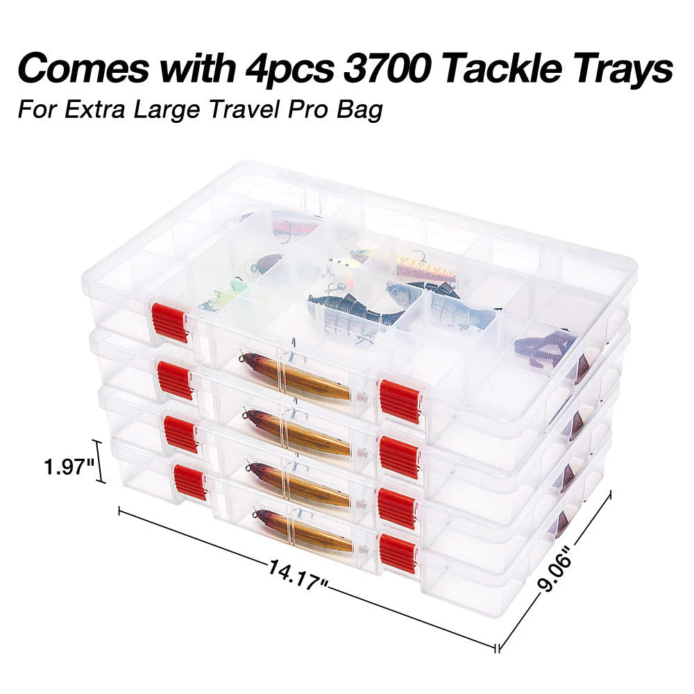 Piscifun® Travel Pro Fishing Tackle Bag with 4 Trays