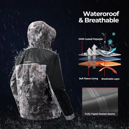 Piscifun Ice Fishing Suit,3 in 1  Heated Jacket,Waterproof Fishing Bib