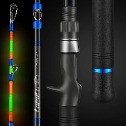 PISCIFUN® LED LumiCat Catfish Rods, 2 Piece Casting Rods Sale