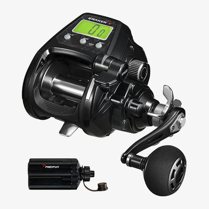 Piscifun® Kraken Electric Reel and Saltflow Boat Rod Combo for Saltwater Fishing