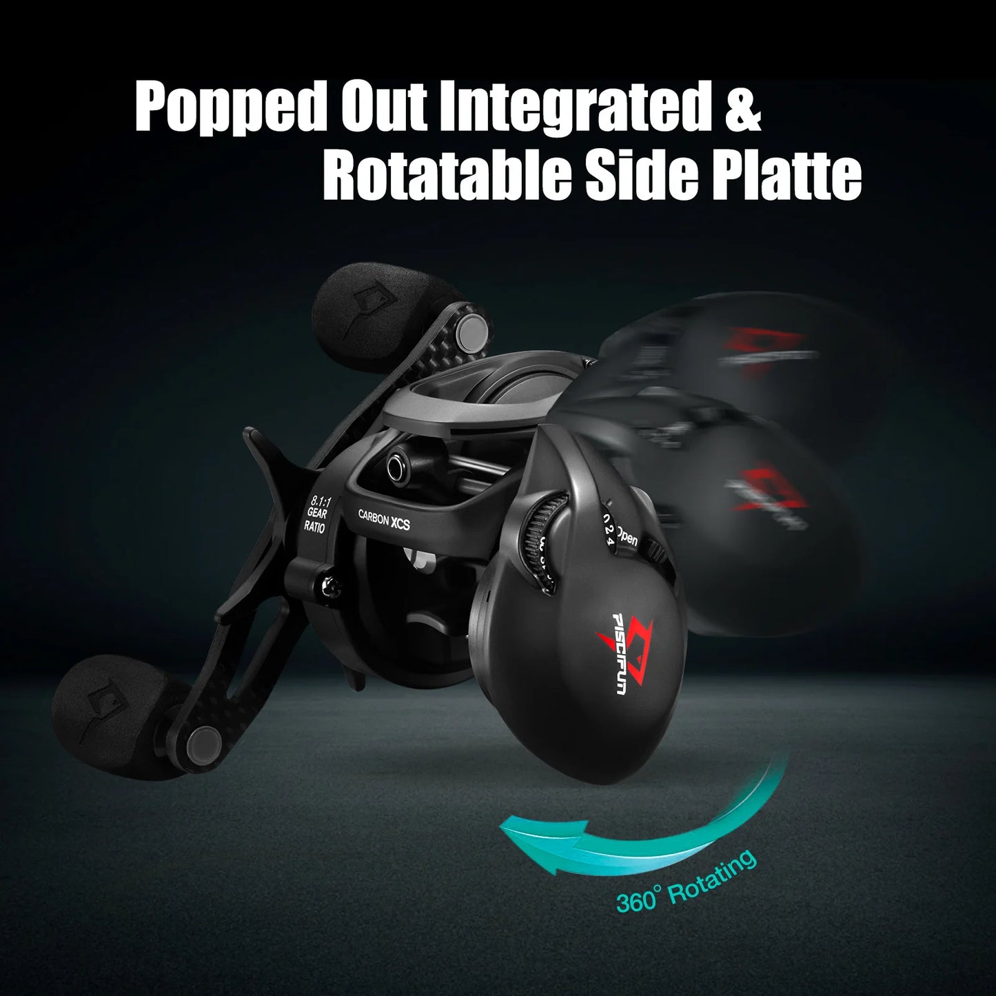 Piscifun Carbon XCS Baitcasting Fishing Reel-Ultra Light to 5.5 oz, 8.1:1 Gear Ratio Casting Reel