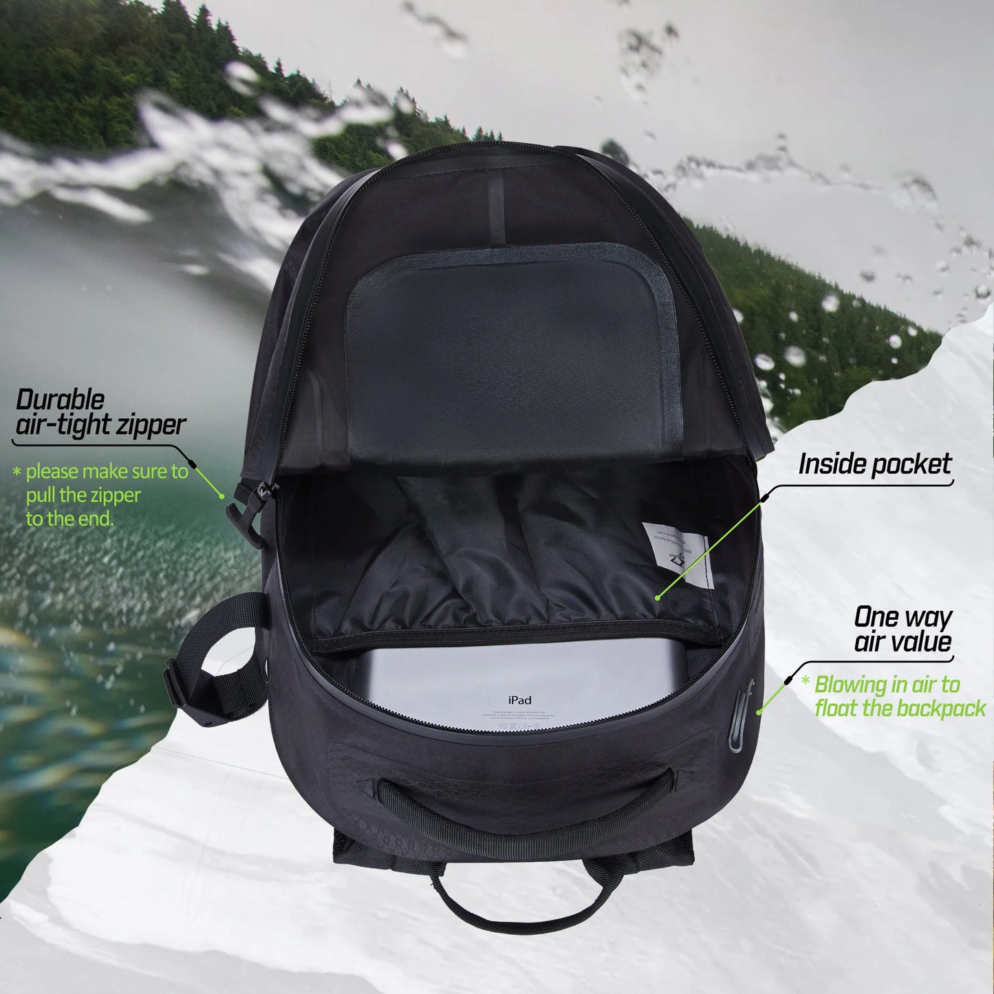 Piscifun Waterproof Backpack TPU Dry Bag  Waterproof Bag