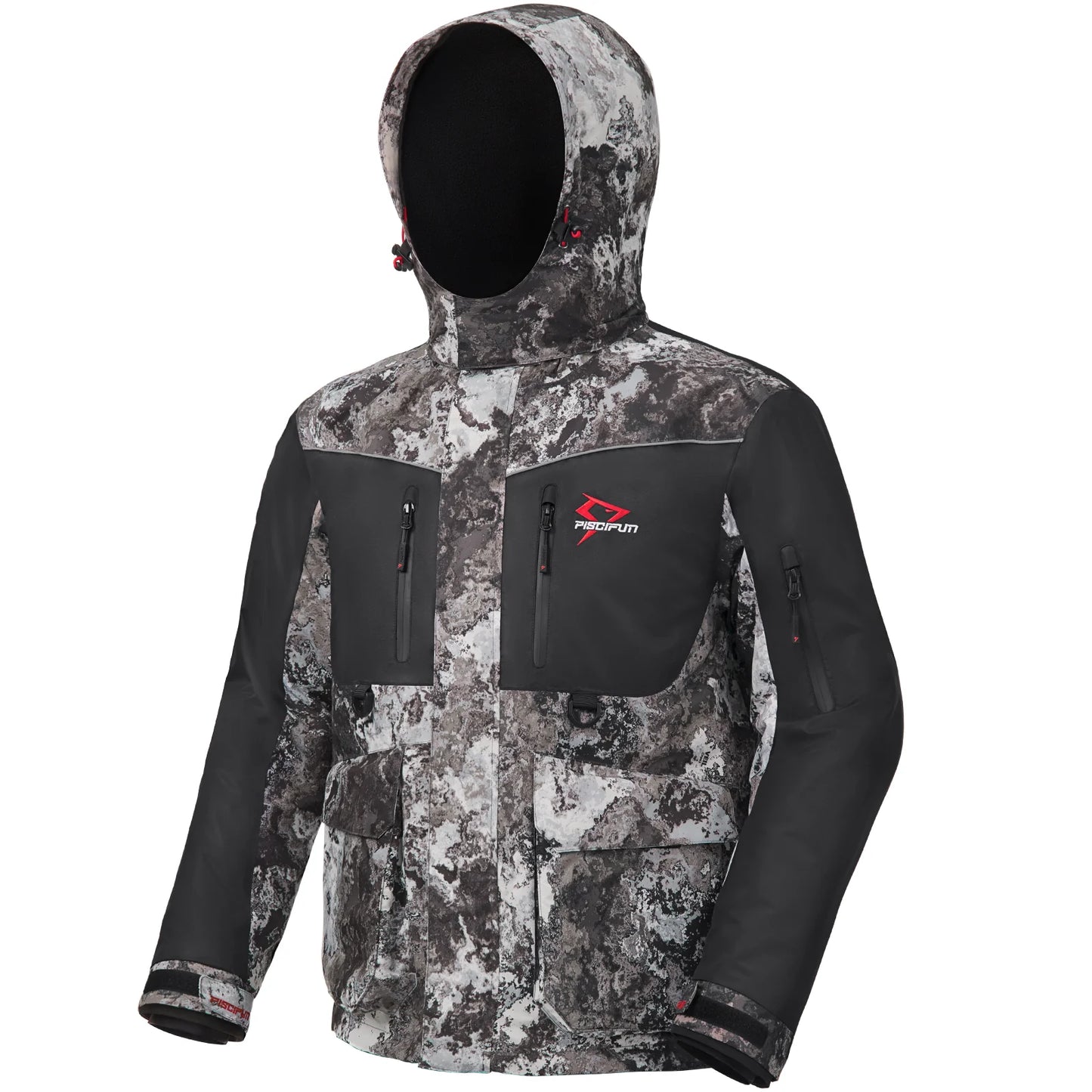 Piscifun Ice Fishing Suit,3 in 1 Jacket,Waterproof Fishing Bib With Flotation Technology